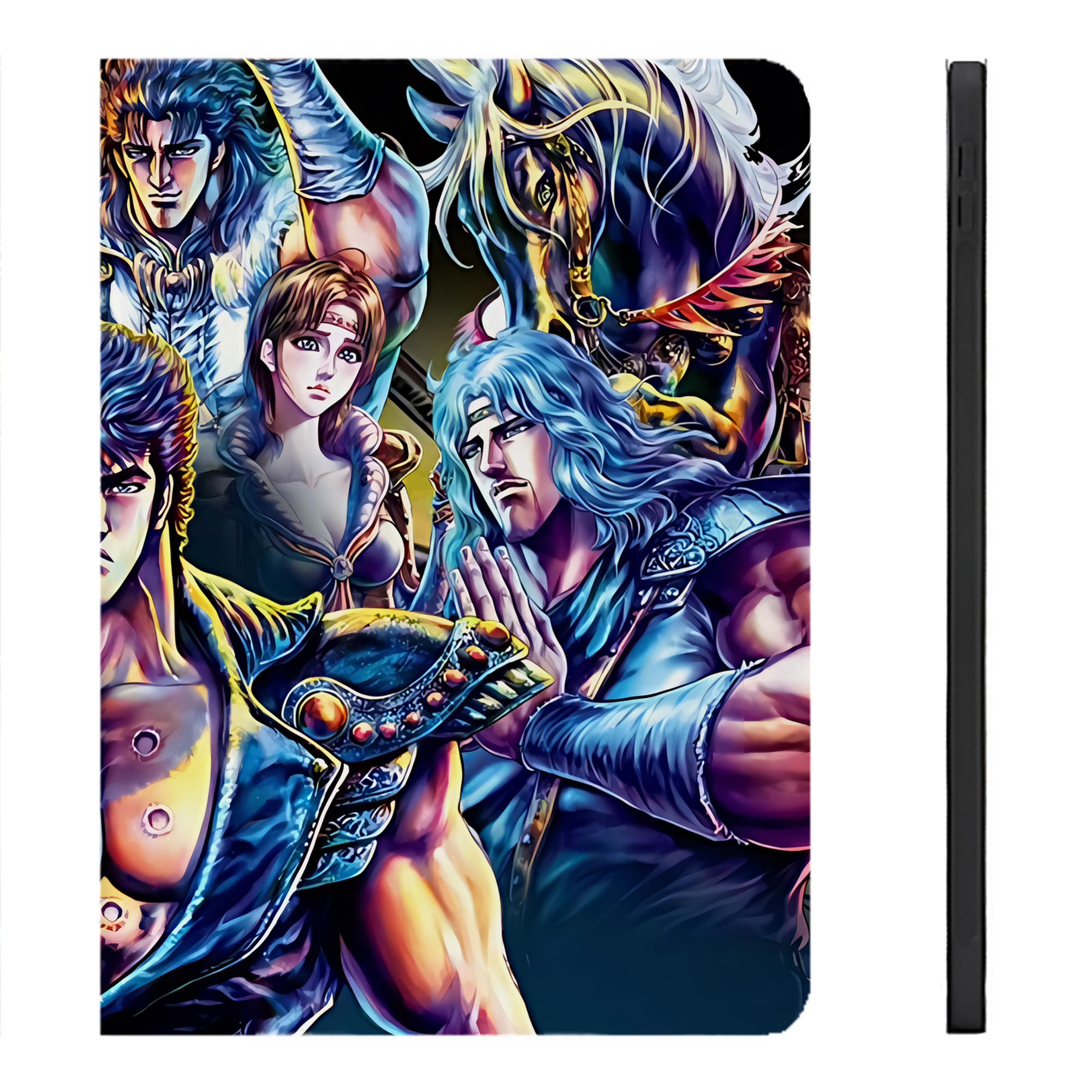（画像用） 北斗の拳 Fist of the North Star IPadケース ペンホルダー付き ブックスタイルデザイン
